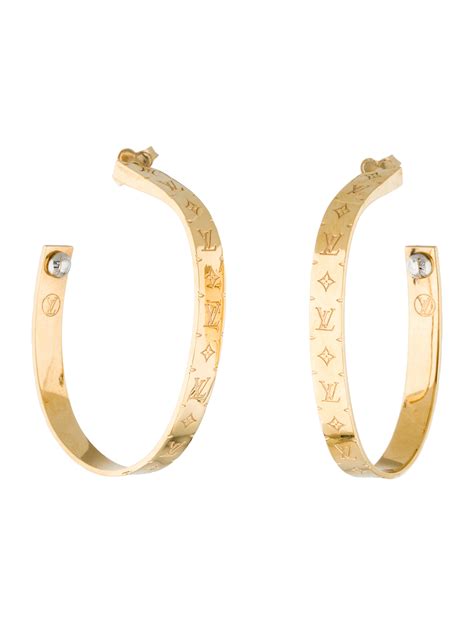 louis vuitton silver hoop earrings|louis vuitton hoop earrings dupe.